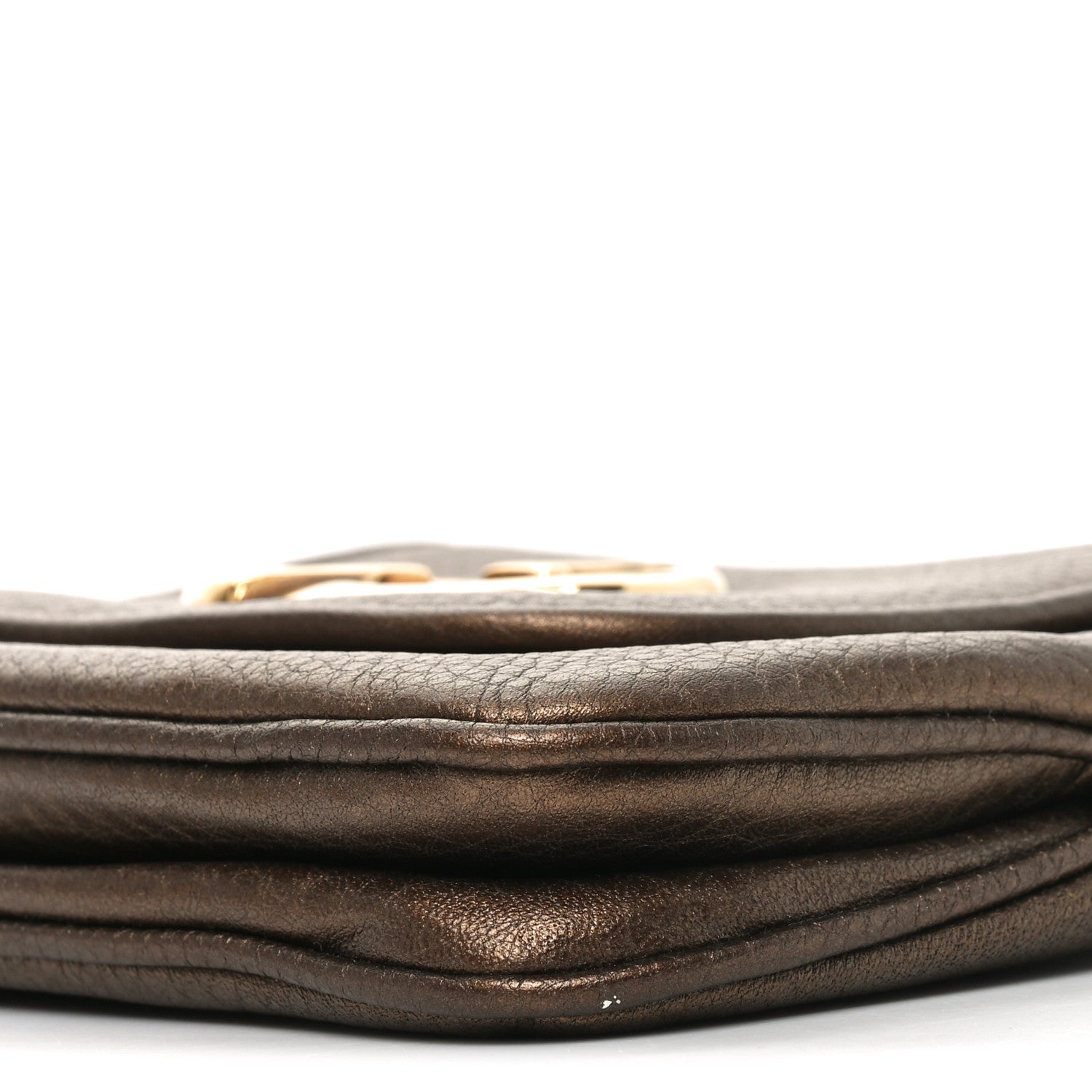 Gucci Metallic Pebbled Calfskin Small 1973 Chain Shoulder Bag Winter Leaf 9 of 9