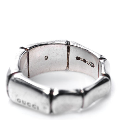 Gucci Sterling Silver Bamboo Band Ring 49 4.75 5 of 6