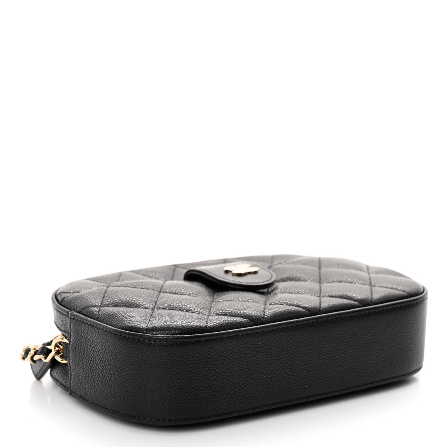 Caviar Quilted Chain Camera Bag Black