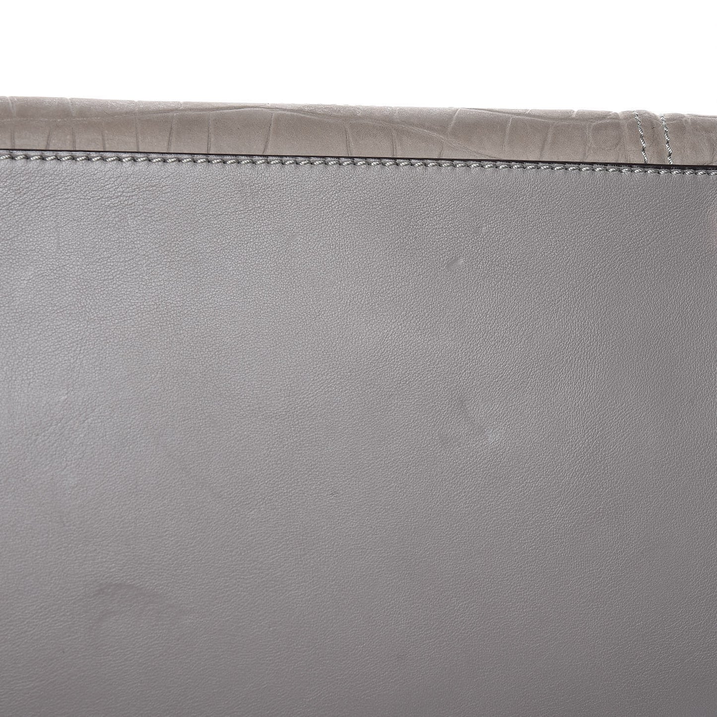 Crocodile Embossed Nubuck Medium Phantom Luggage Grey