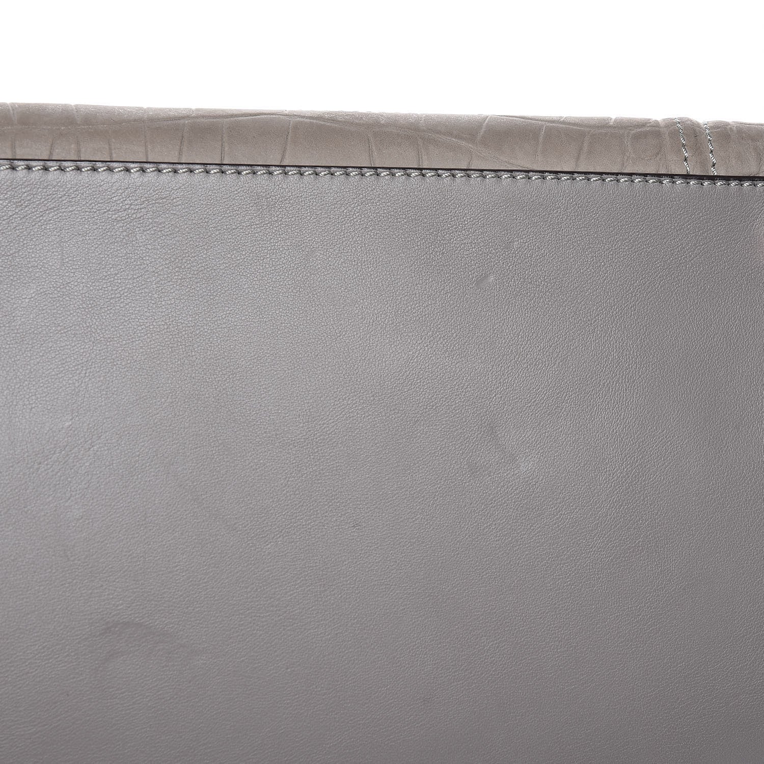 Celine Crocodile Embossed Nubuck Medium Phantom Luggage Grey 11 of 12