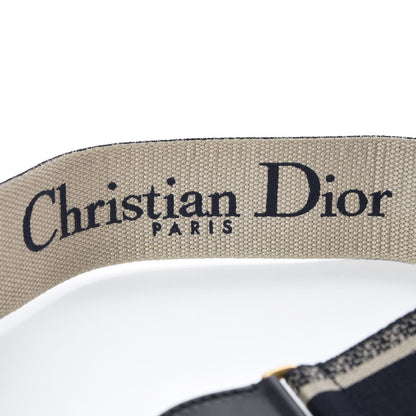 Christian Dior Canvas Embroidered Shoulder Strap Blue 4 of 5