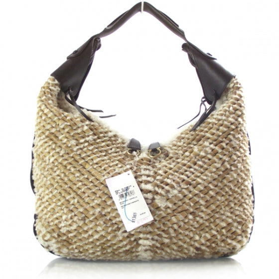 SALVATOREFERRAGAMOWovenShearlingBag