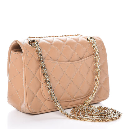 Chanel Aged Calfskin Quilted 2.55 Reissue Mini Flap Beige 3 of 9