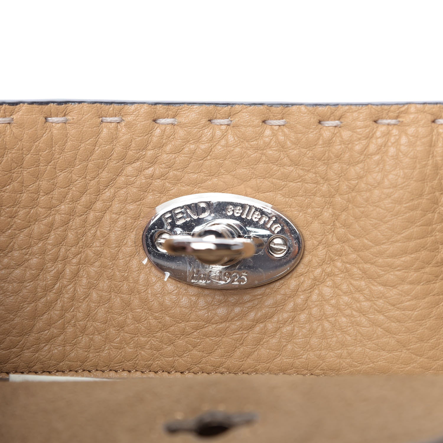 Fendi Cuoio Romano Selleria Bi-Color Carla Shopping Tote Camelia Miele Scuro 9 of 9