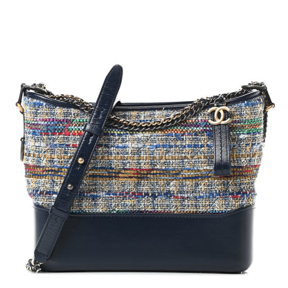 Chanel Tweed Calfskin Medium Gabrielle Hobo Blue 1 of 11