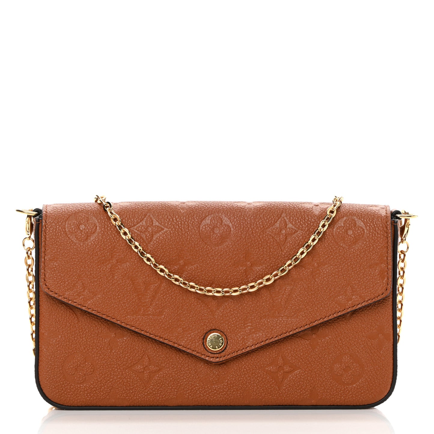 Empreinte Pochette Felicie Chain Wallet Cognac
