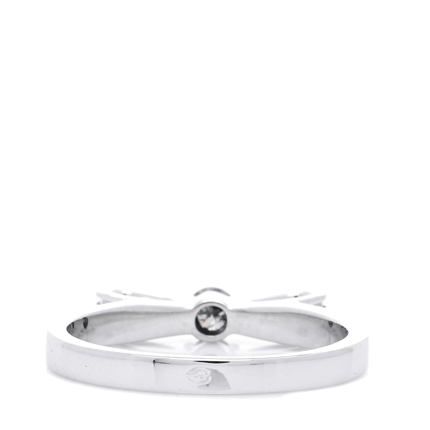 Chanel 18K White Gold Diamond Ruban Ring 51 5.75 3 of 6