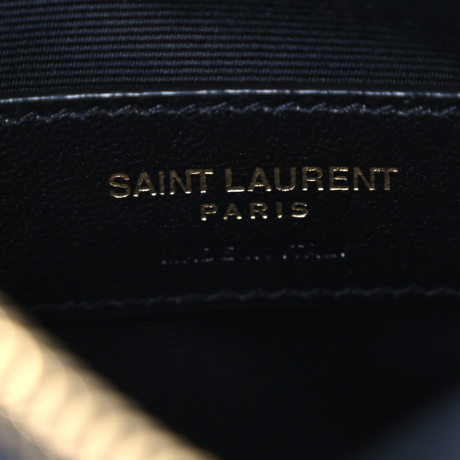 Saint Laurent Grain De Poudre Chevron Monogram Bill Pouch Black 6 of 8