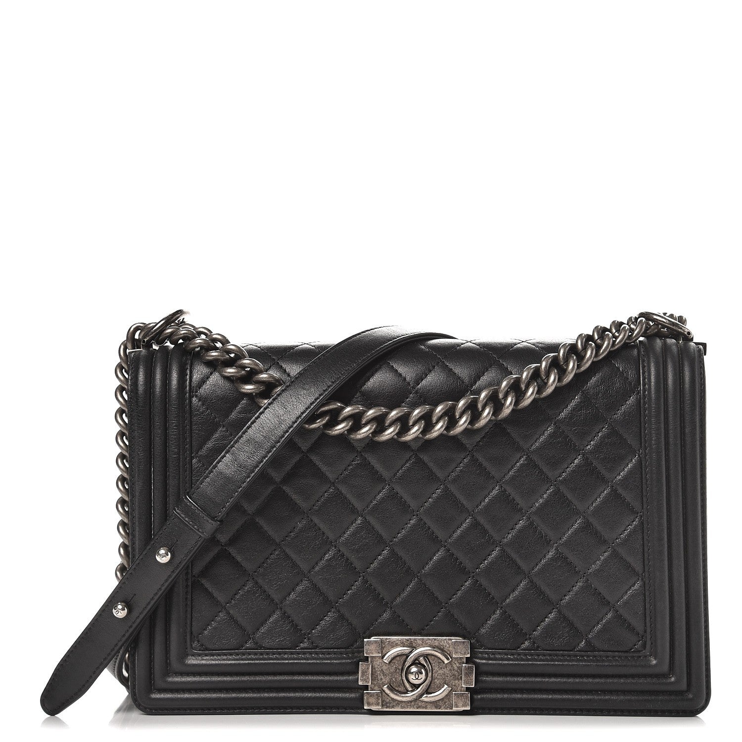 Chanel Calfskin Quilted New Medium Boy Flap Black 1 of 10