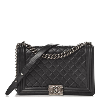Chanel Calfskin Quilted New Medium Boy Flap Black 1 of 10