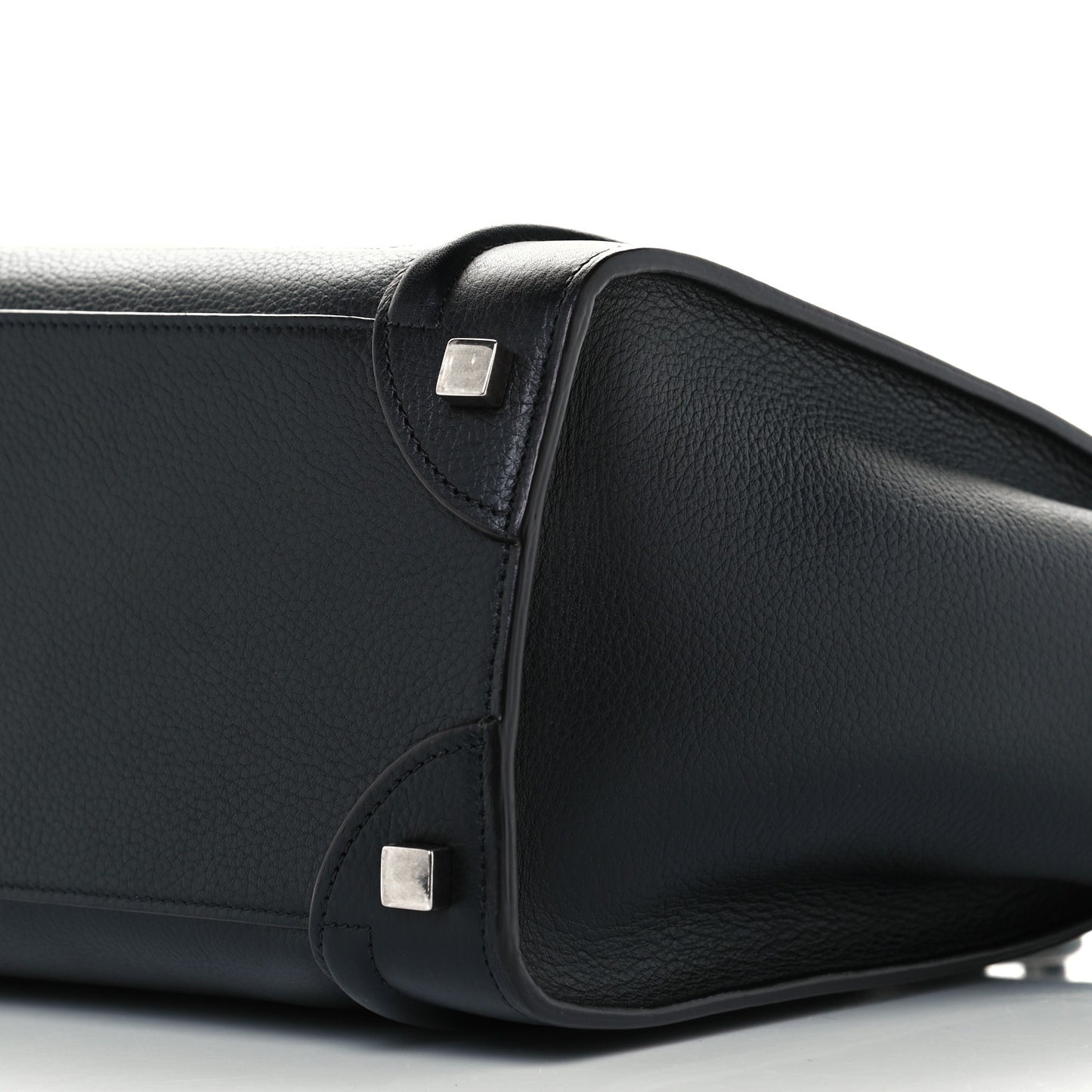 Drummed Calfskin Micro Luggage Black