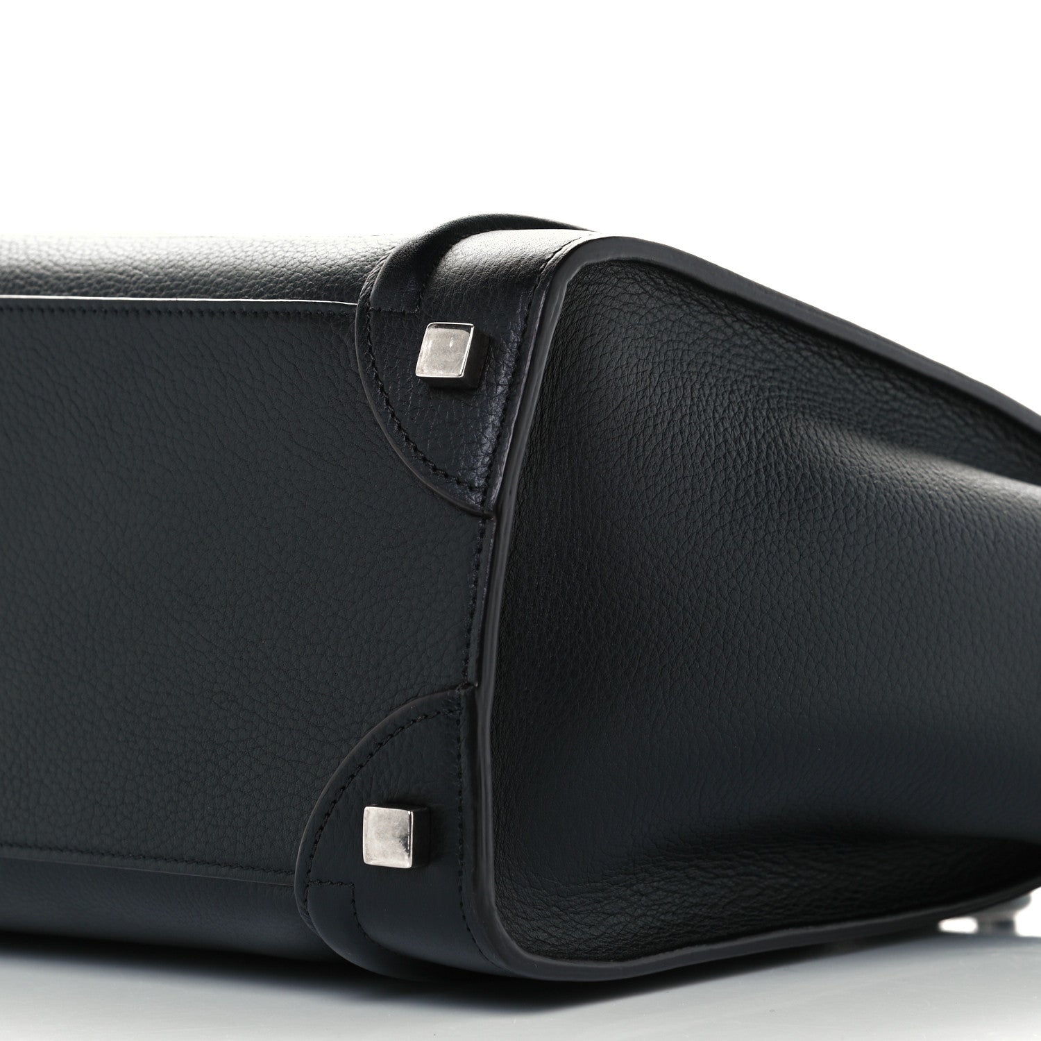 Celine Drummed Calfskin Micro Luggage Black 10 of 10