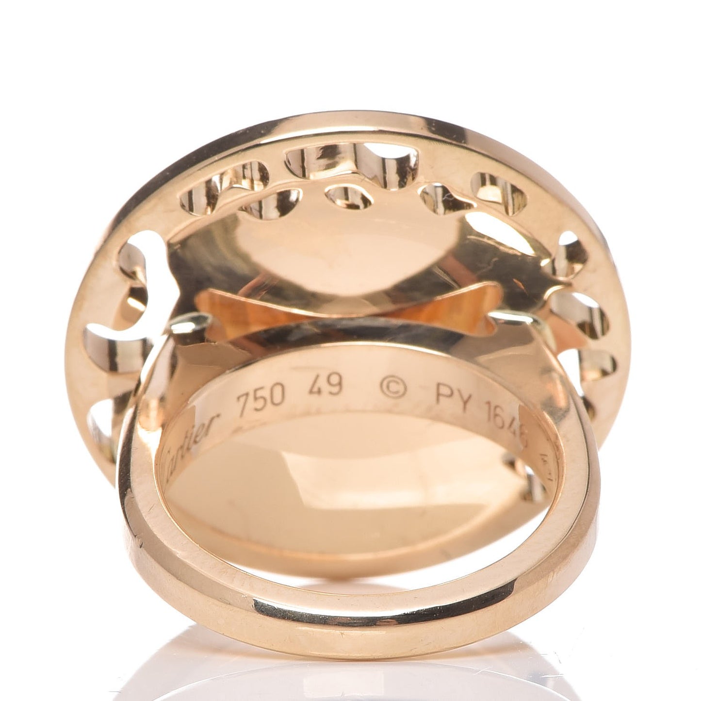 18K Yellow Gold Tsavorite Enamel Panthere De Cartier Ring 49 4.75