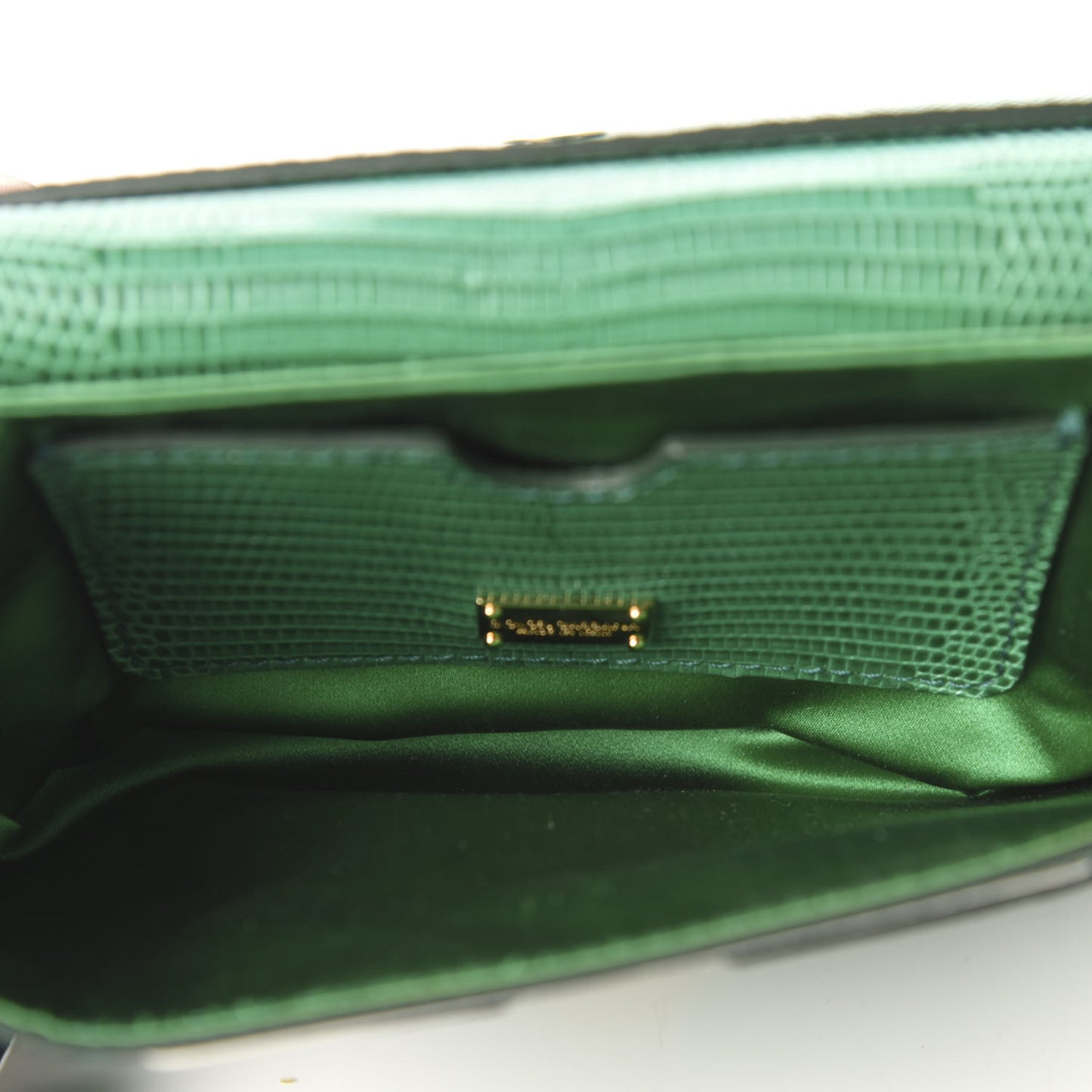 Iguana Calfskin Embossed Crossbody Bag Green