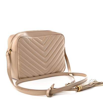 Saint Laurent Calfskin Matelasse Monogram Lou Camera Bag Dark Beige 3 of 10