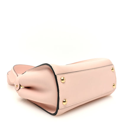 Fendi Vitello Seta Canvas FF Embroidered Mini Peekaboo Iconic Satchel Rosa Confetto 4 of 10