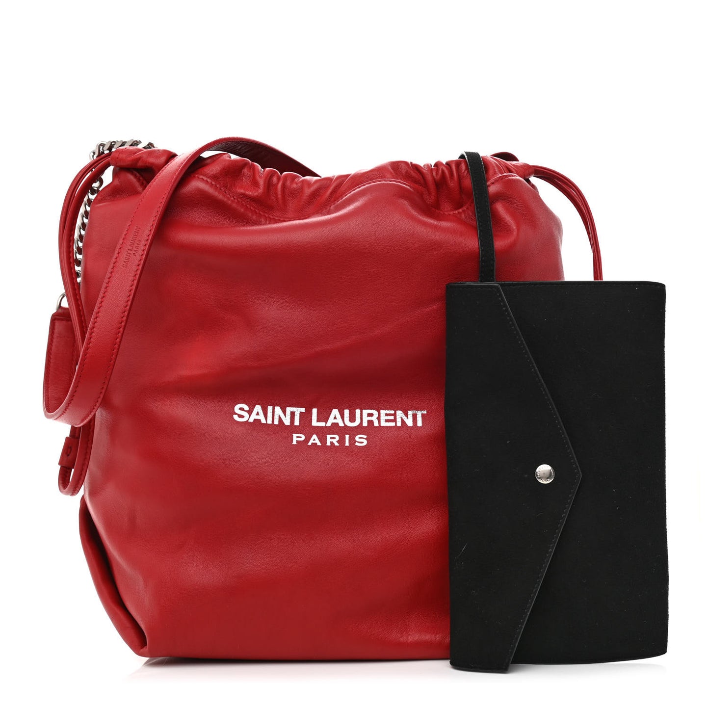 Lambskin Teddy Drawstring Bag Eros Red