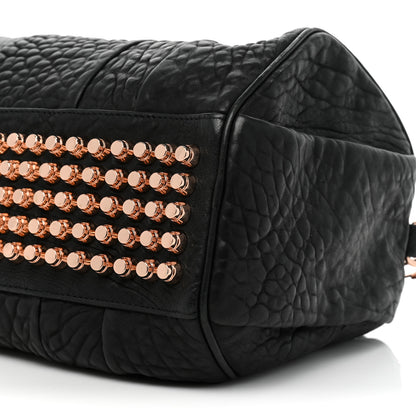Alexander Wang Pebbled Lambskin Rockie Black Rose Gold Hardware 7 of 16