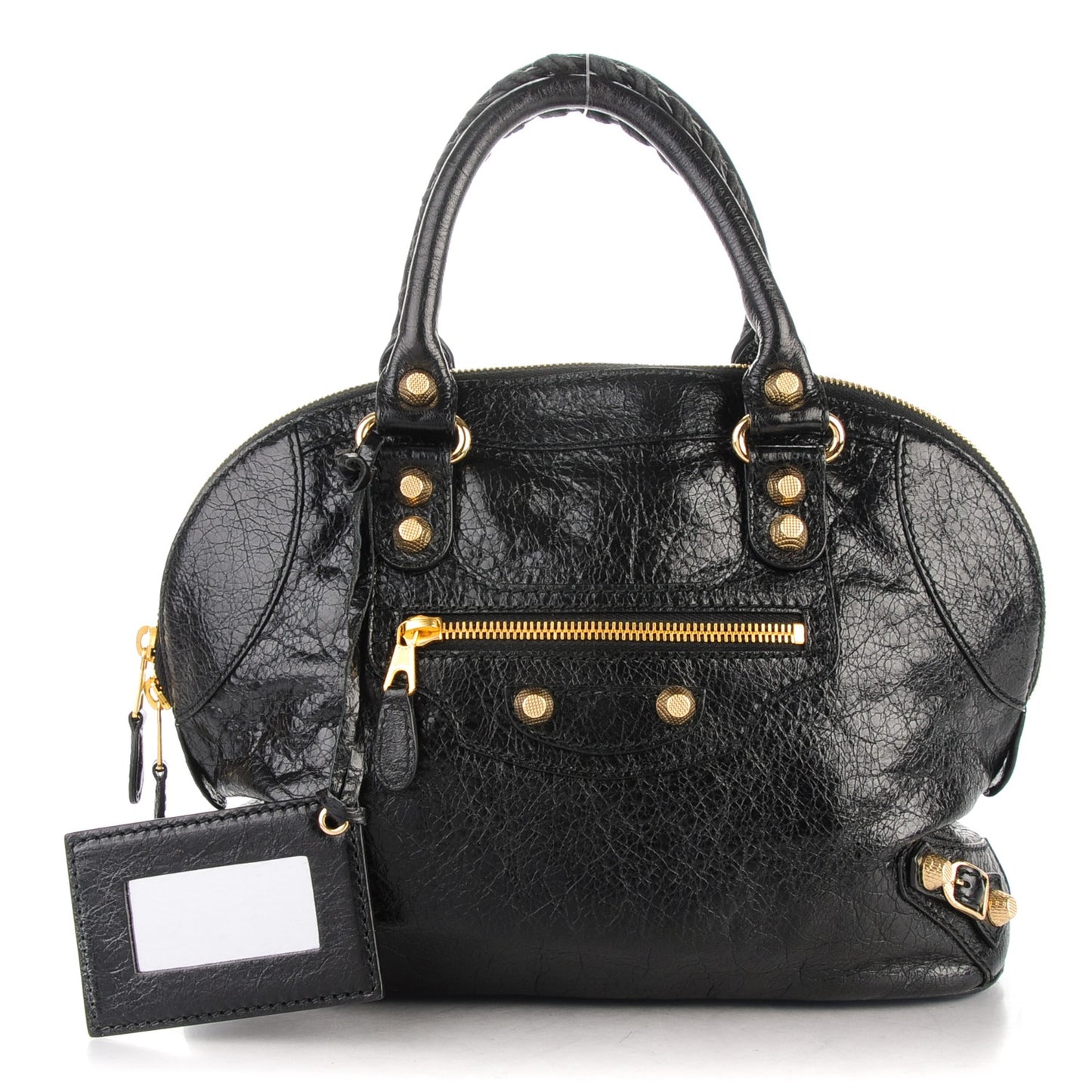 Agneau Giant 12 Gold Hardware Bowling Bag Black