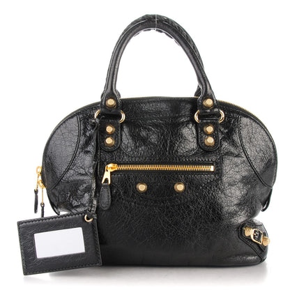 Balenciaga Agneau Giant 12 Gold Hardware Bowling Bag Black 1 of 7