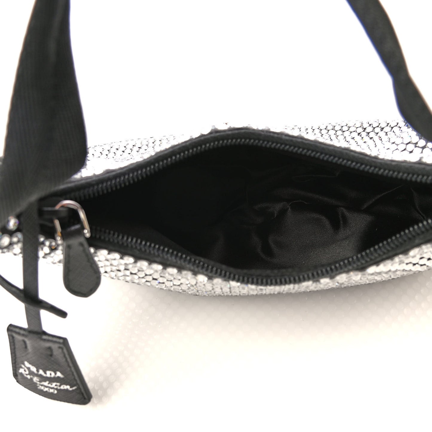 Satin Crystal Mini Re-Edition 2000 Bag Cristal