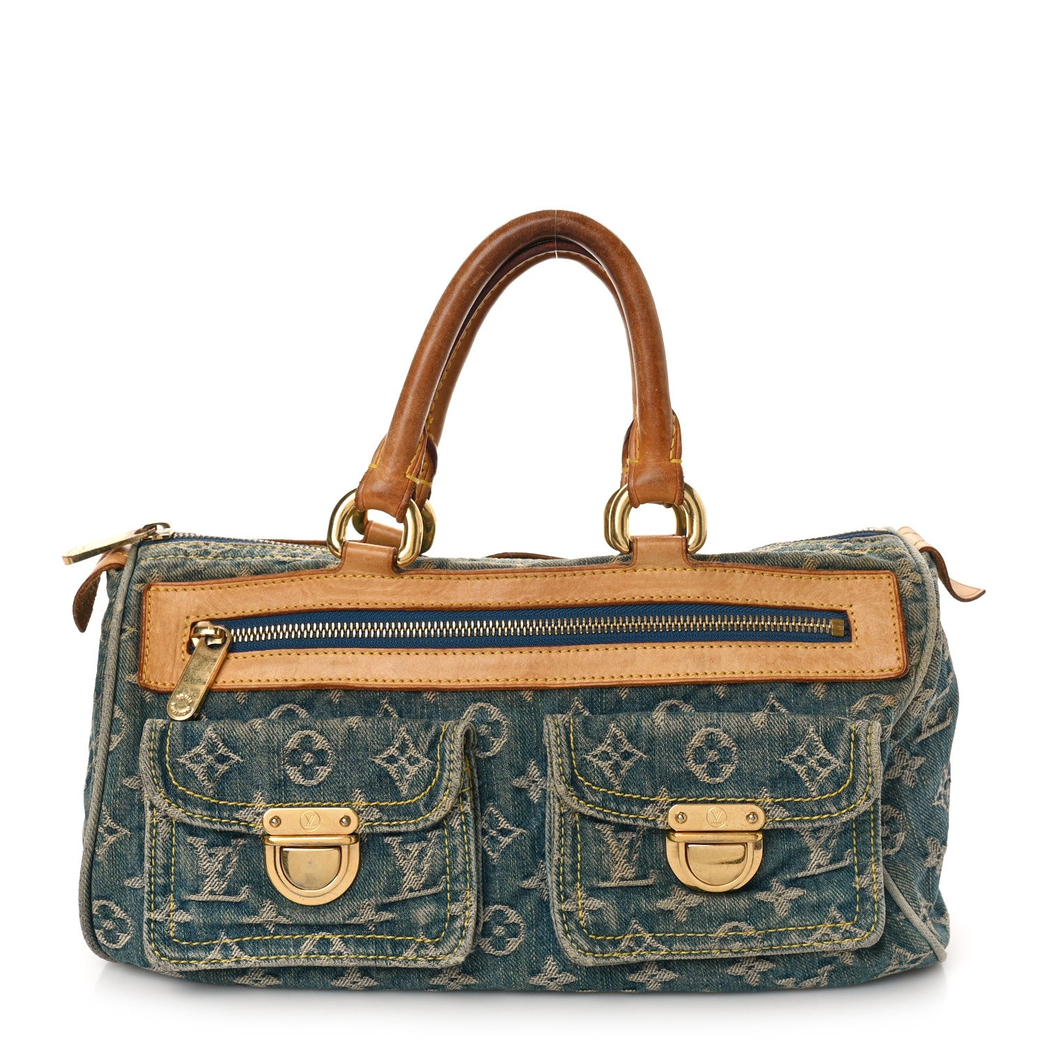 Louis Vuitton Monogram Denim Neo Speedy Blue 1 of 12
