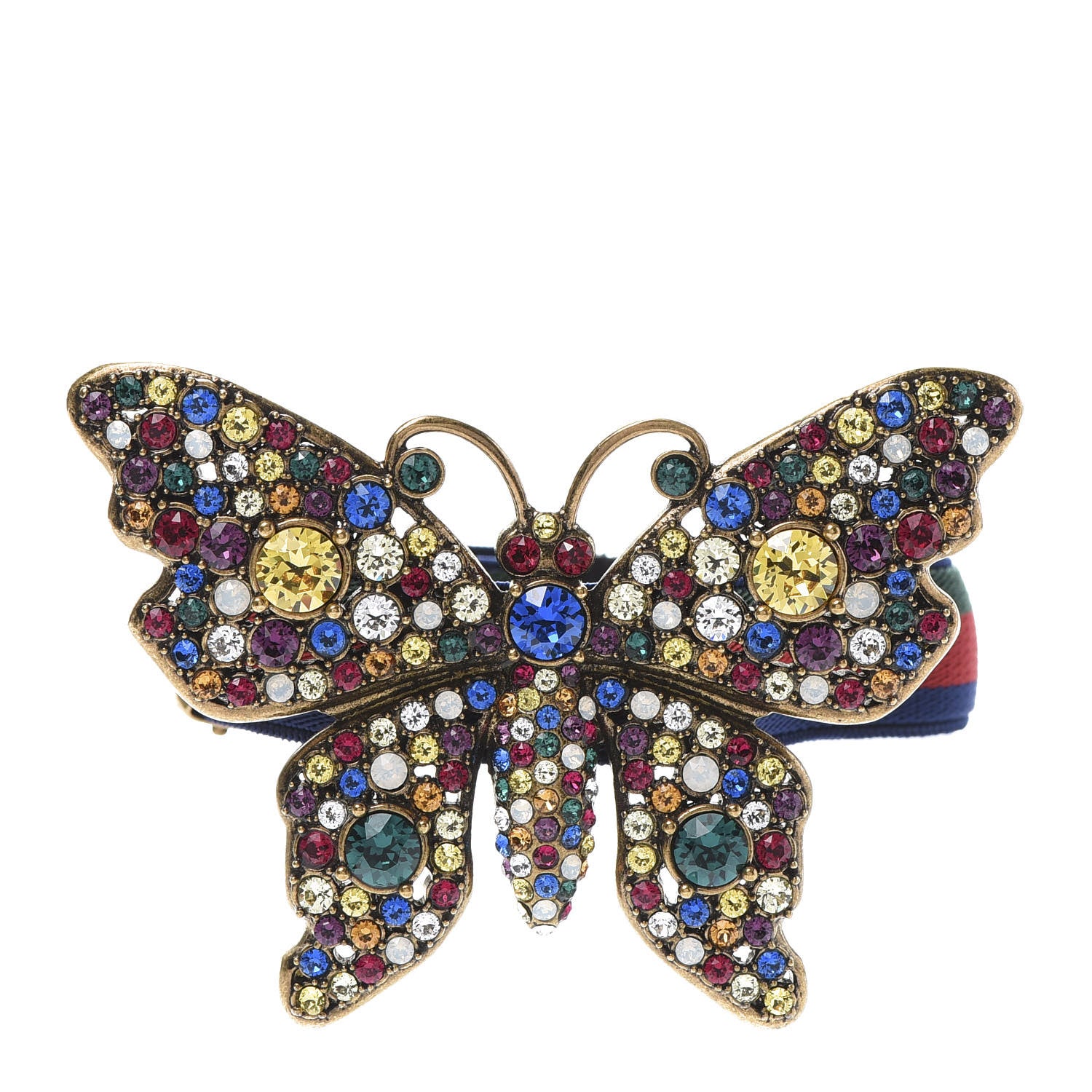 Gucci Web Crystal Butterfly Bracelet Multicolor 1 of 5