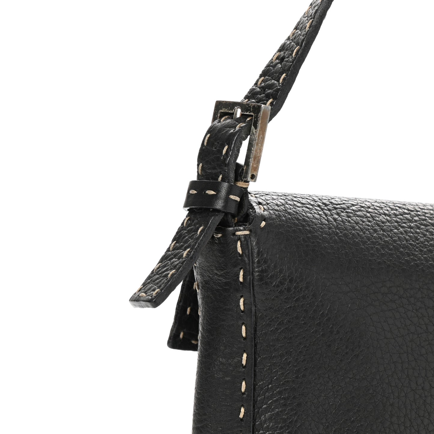 Calfskin Romano Selleria Baguette Black