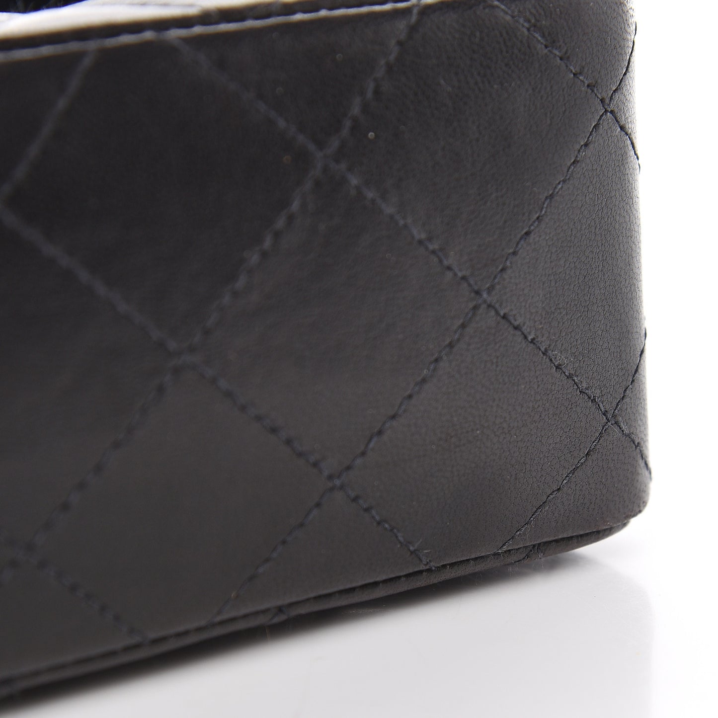Lambskin Quilted Mini Square Flap Black