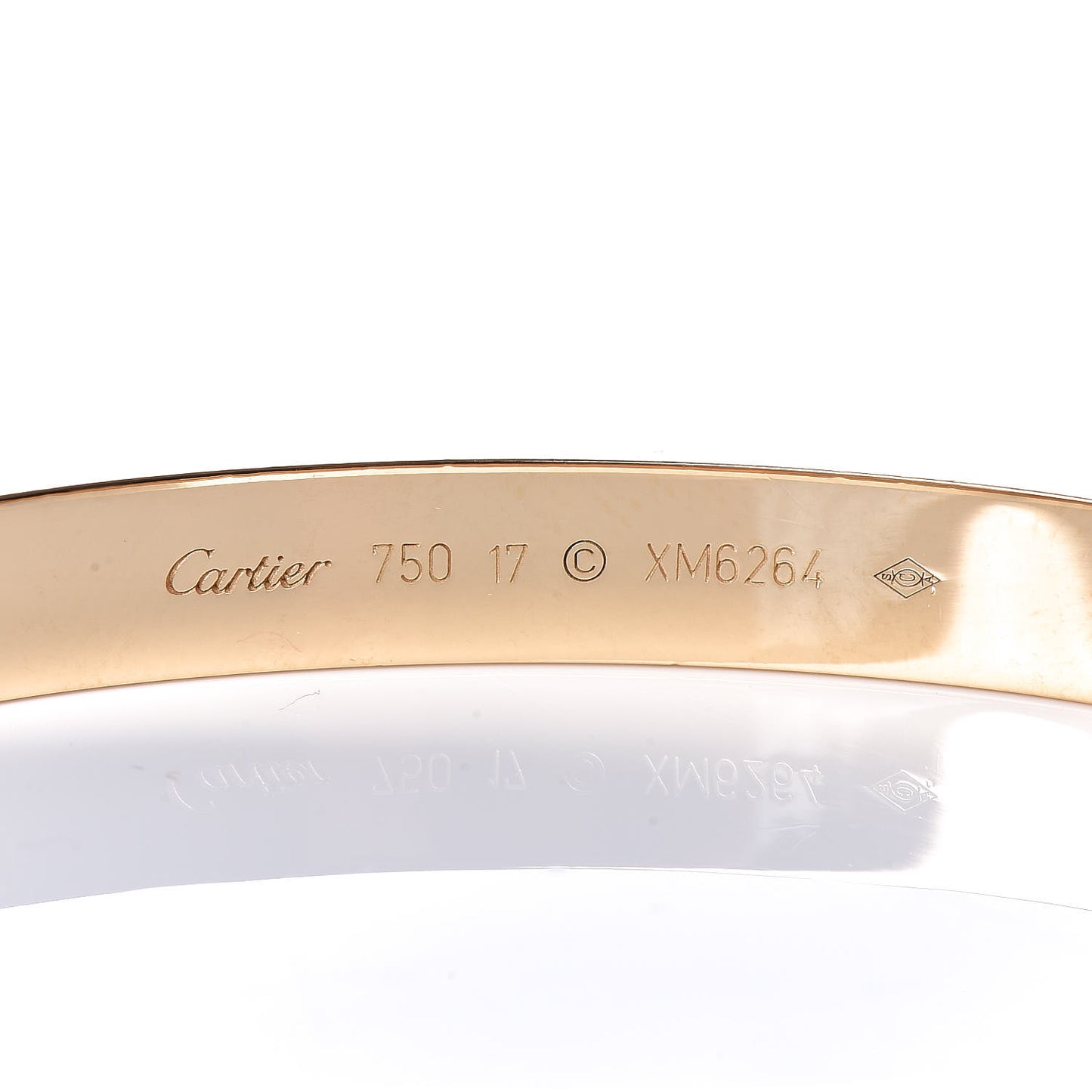 18K Yellow Gold LOVE Bracelet 17