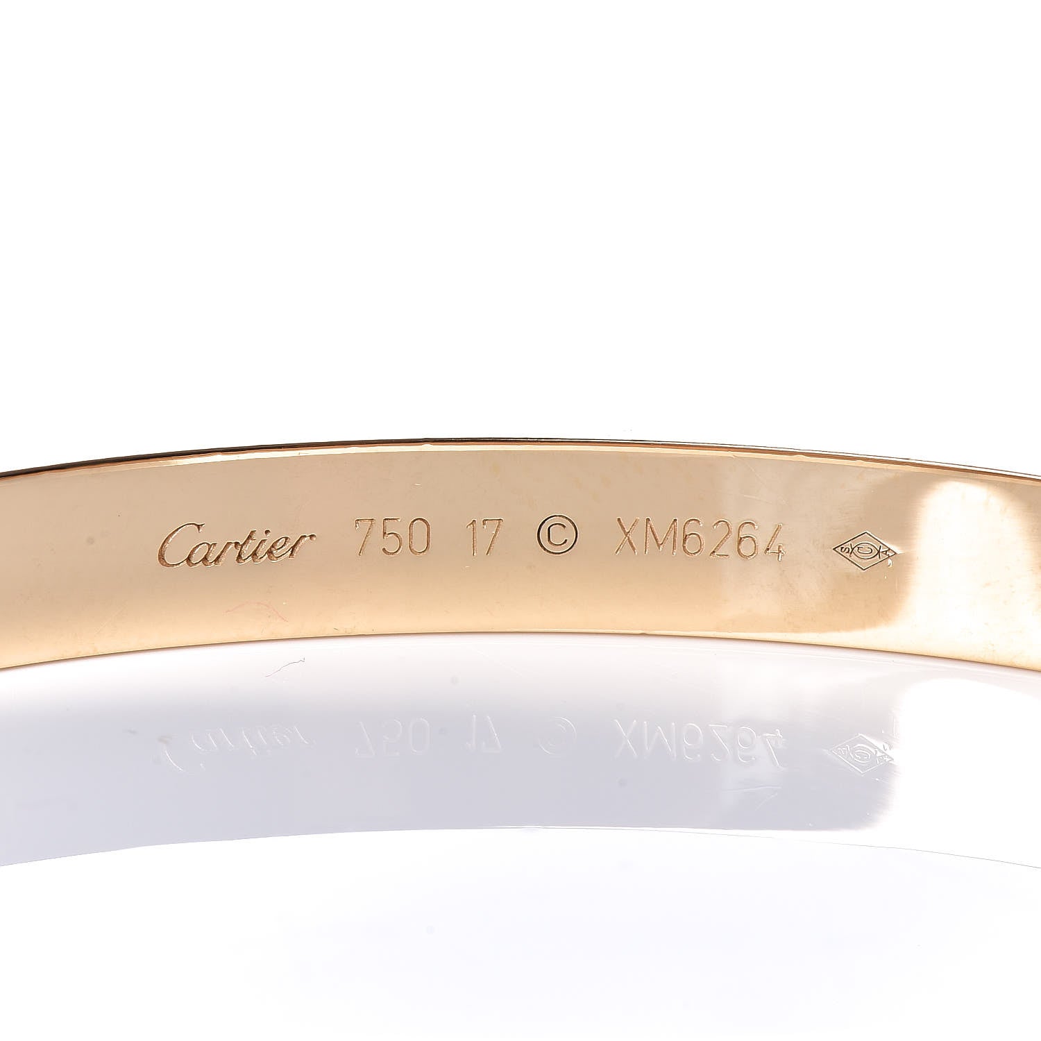 Cartier 18K Yellow Gold LOVE Bracelet 17 4 of 5