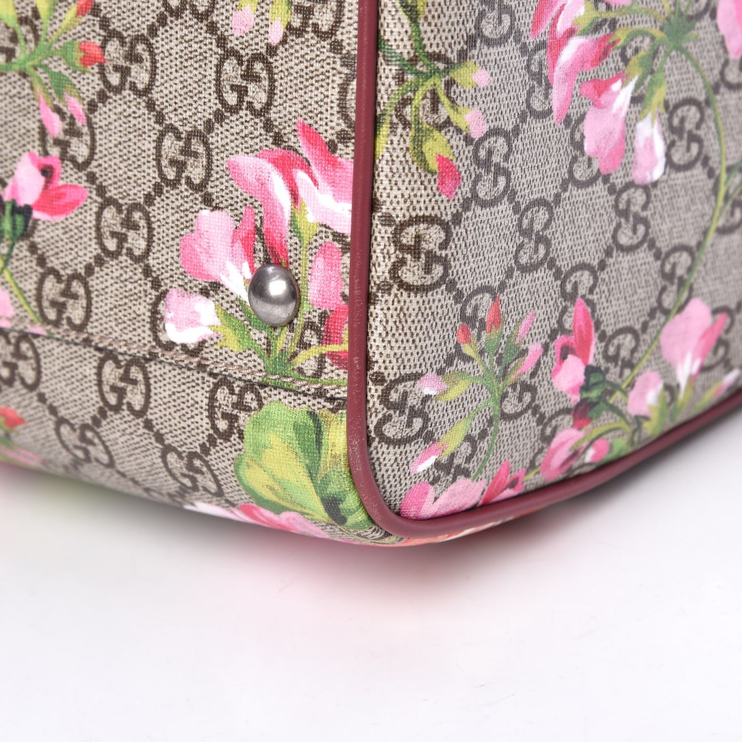 GG Supreme Monogram Blooms Medium Boston Beige Multicolor Dry Rose