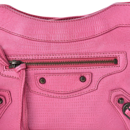 Balenciaga Agneau Lizard Embossed Classic Hardware Hip Hip Pink 8 of 14