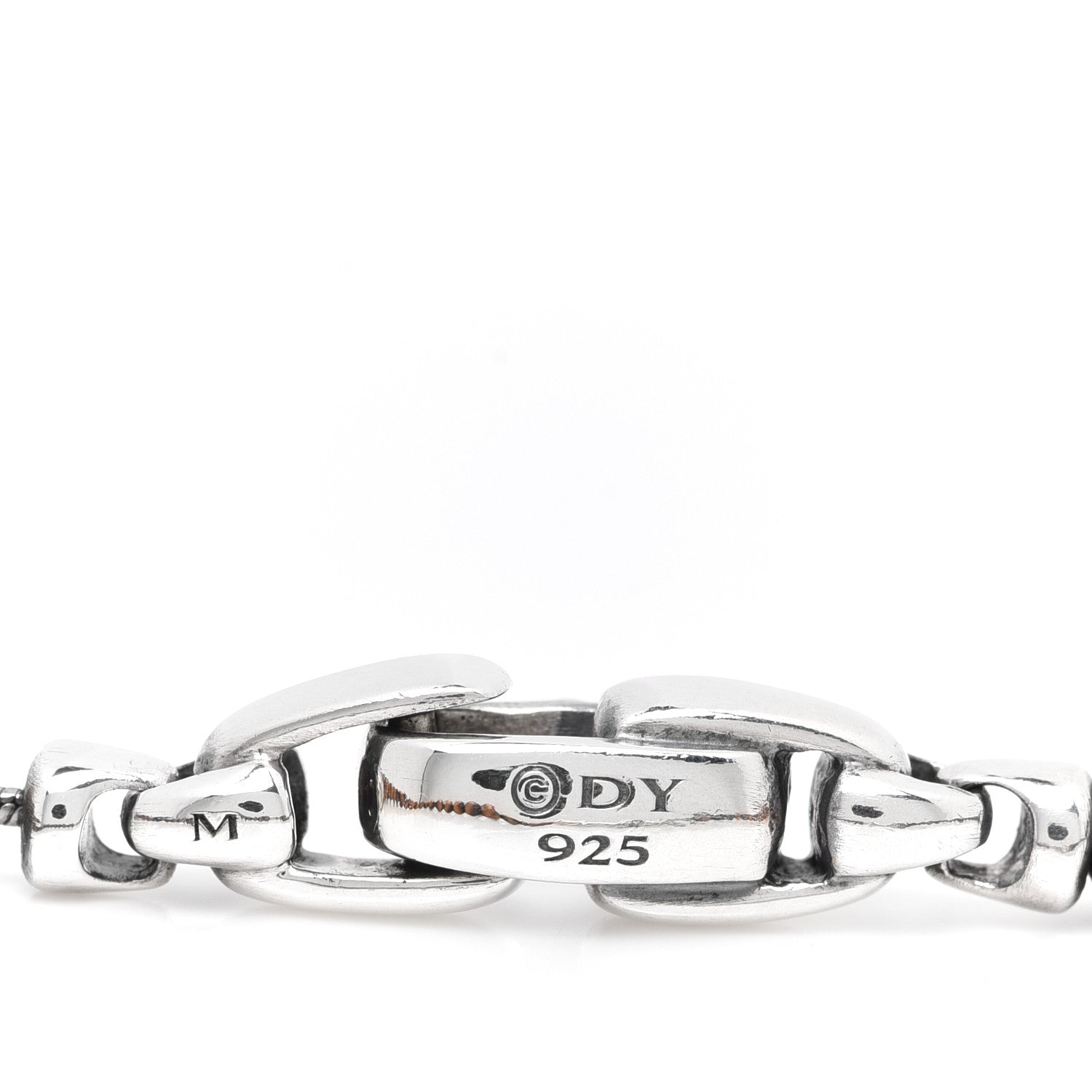David Yurman Sterling Silver Tigers Eye 4mm Cross Spiritual Bead Bracelet 3 of 3