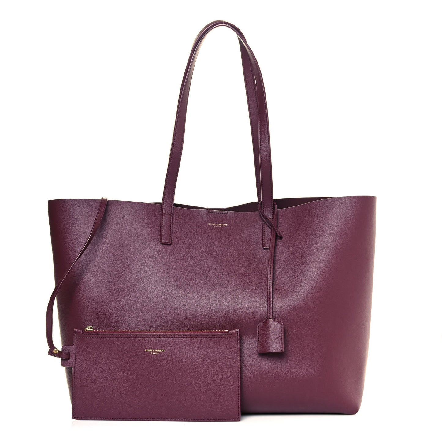Calfskin Large Shopping Tote Bordeaux