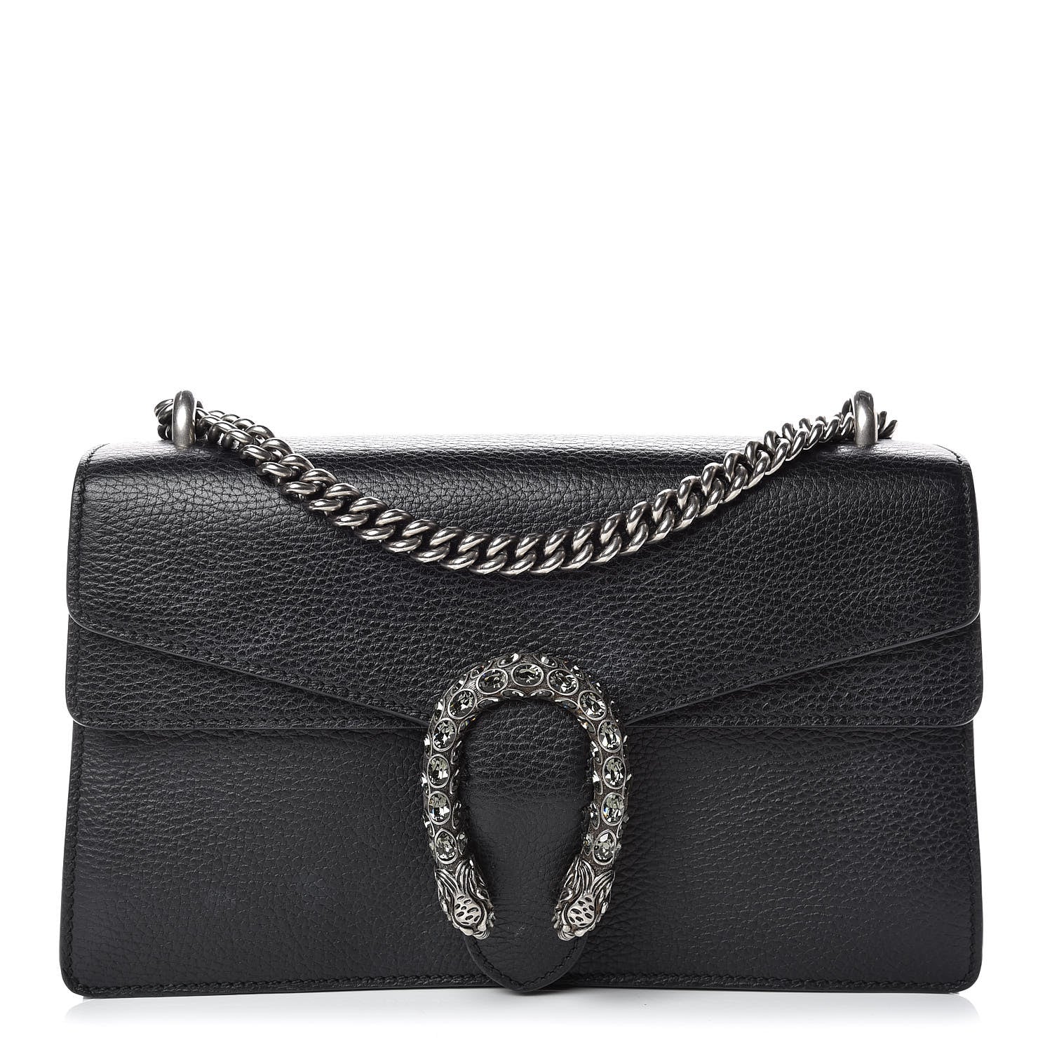 Gucci Pebbled Calfskin Small Dionysus Shoulder Bag Black 1 of 15