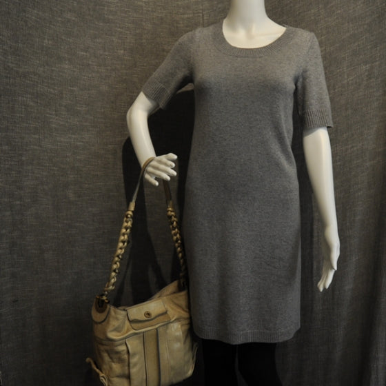 Leather Heloise Hobo Beige