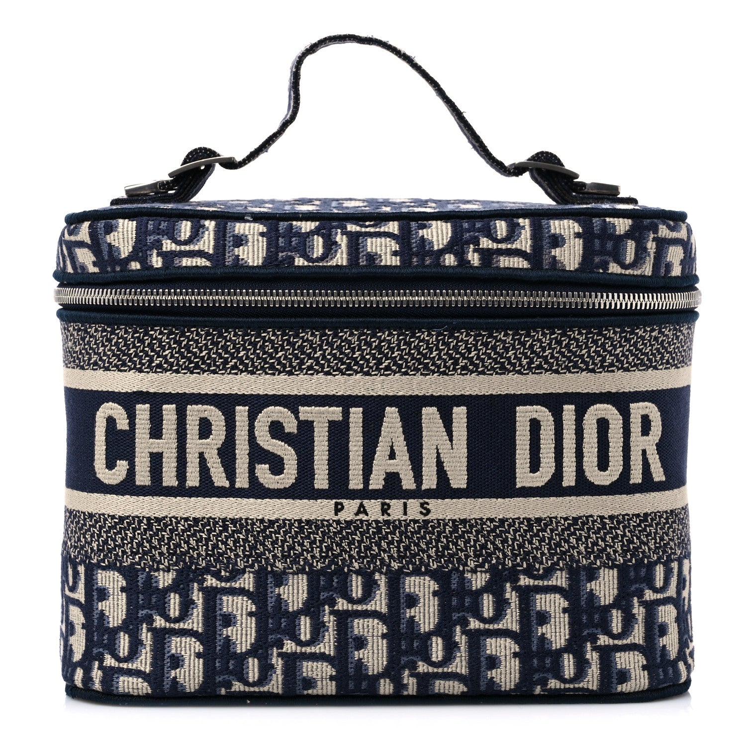 Christian Dior Oblique Diortravel Vanity Case Blue 1 of 10