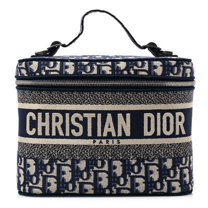 Christian Dior Oblique Diortravel Vanity Case Blue 1 of 10