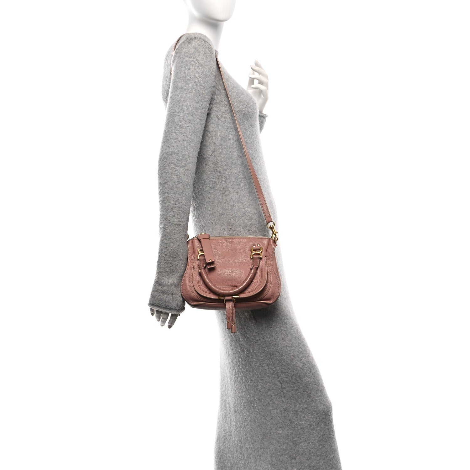 Chloe Calfskin Mini Marcie Satchel Light Pink 1722388 – FASHIONPHILE