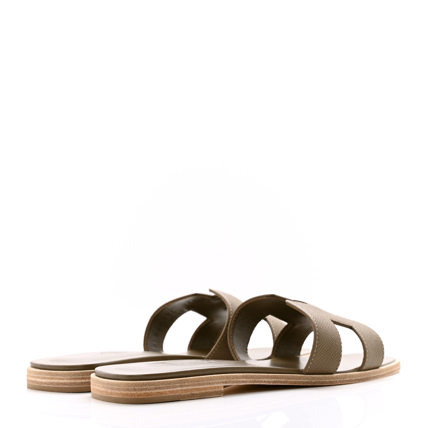 Hermes Epsom Oran Sandals 36 Etoupe 4 of 9