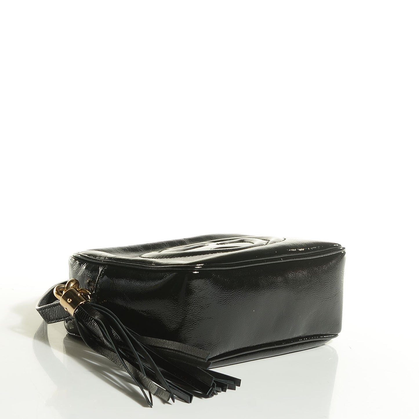 Soft Patent Small Soho Disco Bag Black