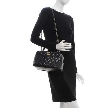 Chanel Lambskin Quilted Medium Trendy CC Bowling Bag Black 2 of 8