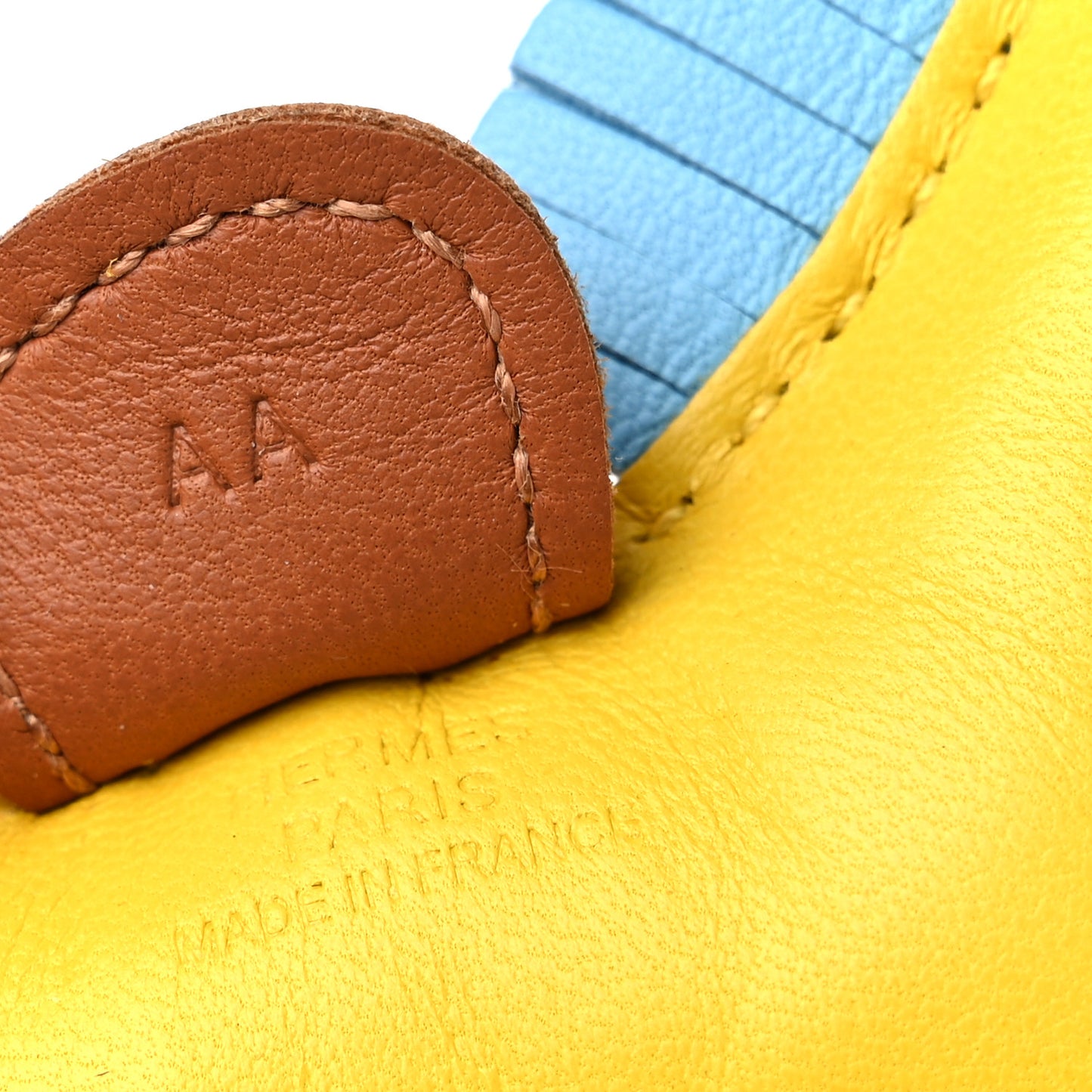 Milo Lambskin Grigri Rodeo Horse Bag Charm PM Jaune De Naples