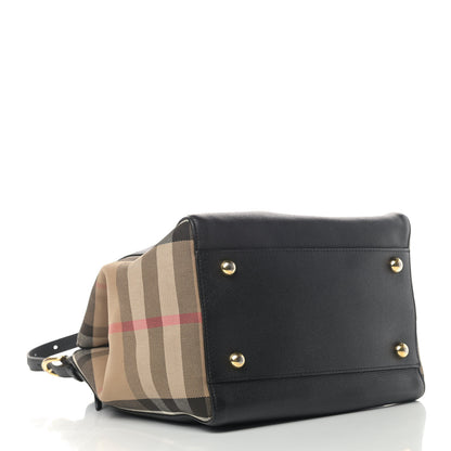 Burberry Grainy Calfskin House Check Small Canterbury Black 3 of 7