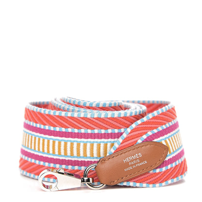 Hermes Toile Swift 50mm Sangle Cavale Shoulder Strap Capucine Magnolia Gold 1 of 4