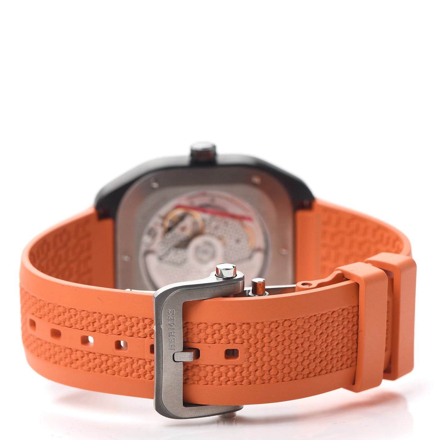 DLC Coated Titanium Rubber 39mm H08 Automatic Watch Orange