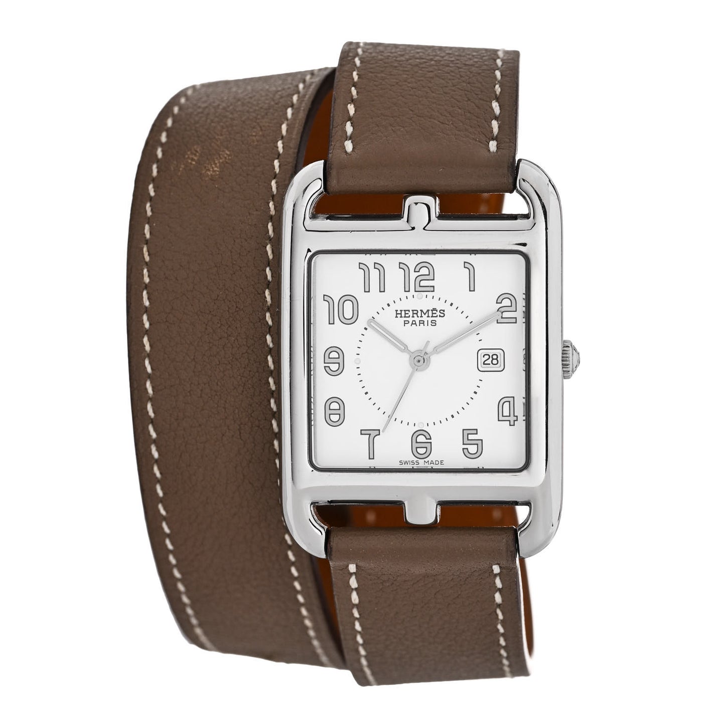 Stainless Steel Swift 29mm Cape Cod Double Tour Quartz Watch Etoupe