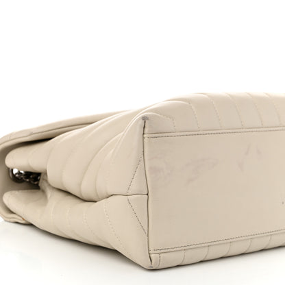 Saint Laurent Calfskin Y Quilted Monogram Medium Loulou Chain Satchel Crema Soft 9 of 12